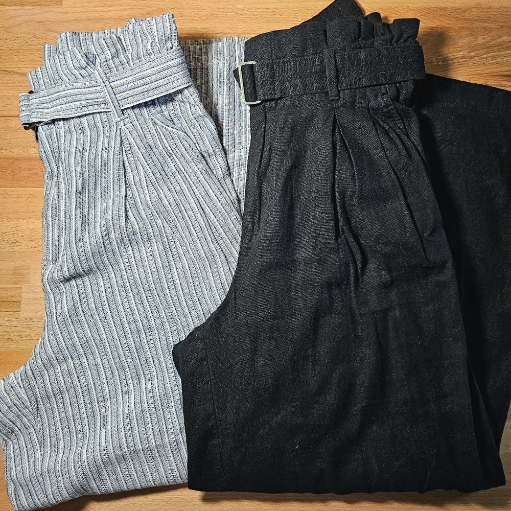 Bundle! Linen-Blend Paperbag Pant Size 6